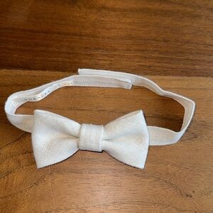 NORALEE by Rylee + Cru / Toddler Boys Cream Bow Tie / 100% Linen 1-4y